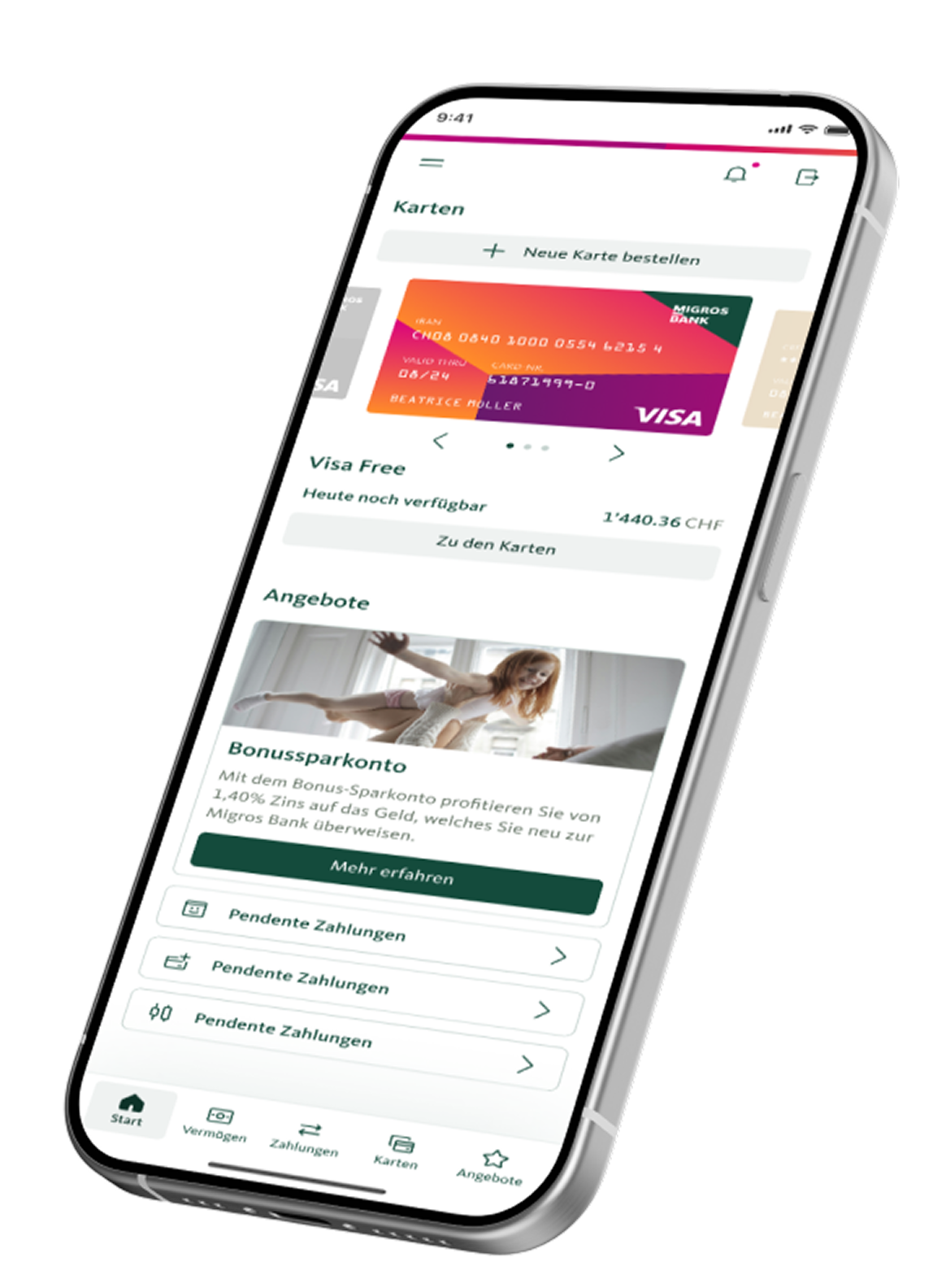 Handy schraeg E-Banking