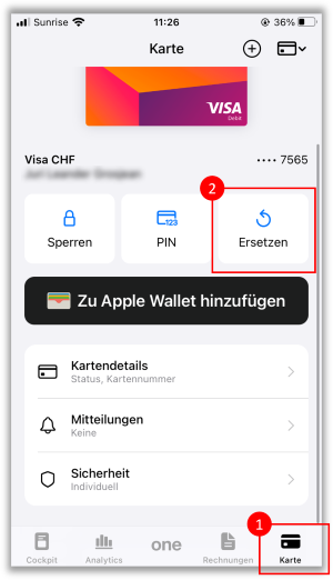 Wie bestelle ich eine Ersatzkarte für meine Visa Debit / Kreditkarte ...